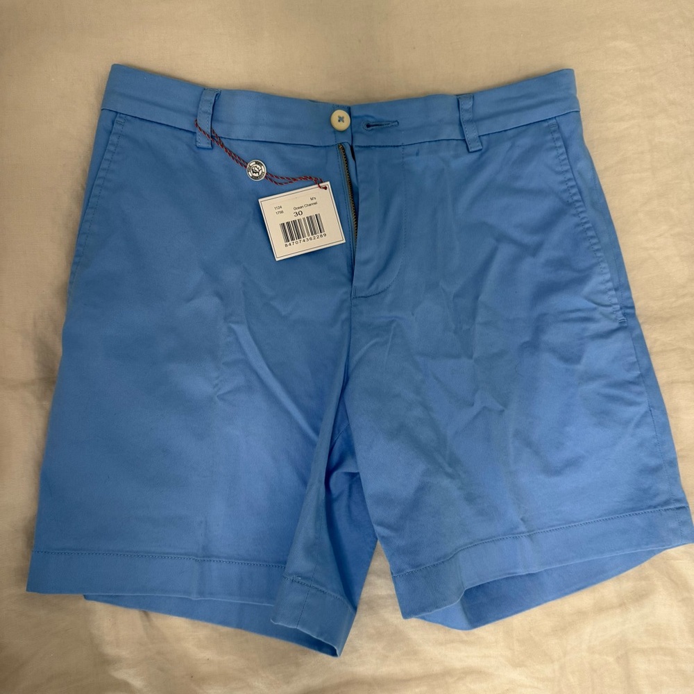 Southern Tide Light Blue Flat Front Shorts